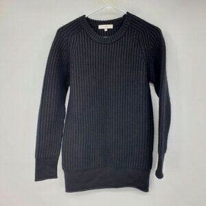 Iro Malyn Black‎ 100% Wool Women's Crewneck Pullover Tunic Sweater Small